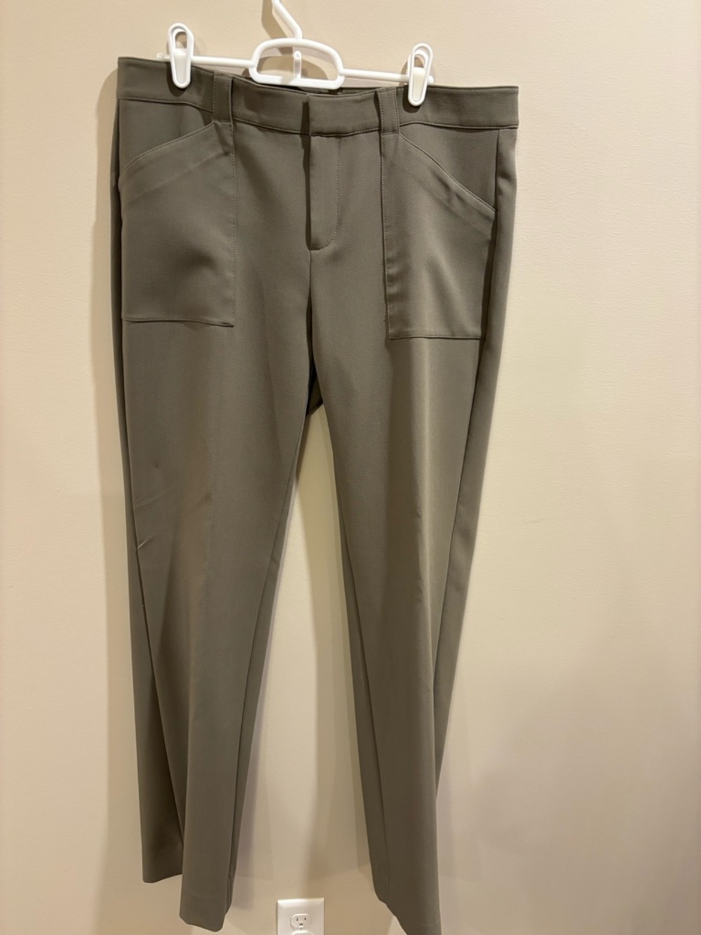 Banana Republic Light Olive Logan Straight-Leg Dress Pants